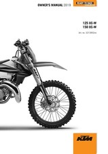 KTM Owners Manual Book Guide 2019 125 XC‑W & 2019 150 XC‑W