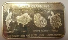 1974 Silver Charm Bar International Ingot Co. 1 Ounce Silver Bar 1 Oz. Art
