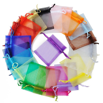 100pcs Organza Bags Wedding Xmas Party Favor Gift Candy Jewelry pouches