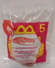 McDonald's 2000 Happy Meal Toy Skateboard Finger Board with Clip 5 New Package