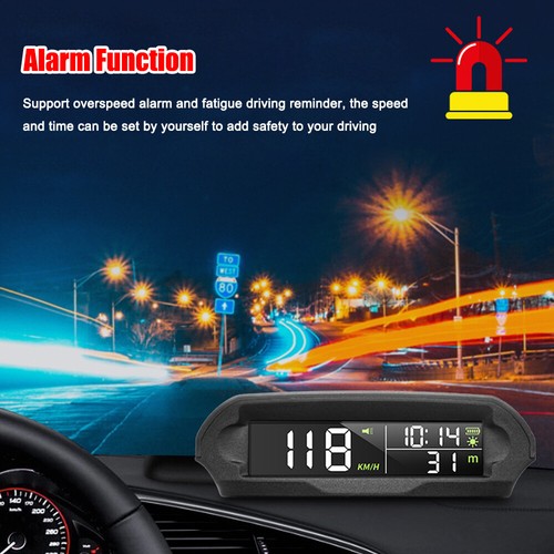 Car Wireless Headup Display Solar GPS Digital Speedometer with LCD Screen - Picture 6 of 10