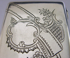 BEAUTIFUL RUSSIAN SOLID SILVER CIGARETTE CASE c1900 ANTIQUE 96g