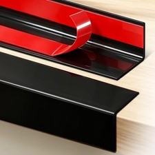 2.4 Inch x 20 Feet Wall Corner Protector Peel and Stick 2.4 In x 20 Ft Black