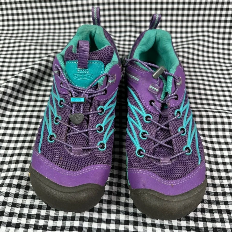 Zapatos todo terreno Keen Chandler juveniles púrpura azul encaje rápido niños talla 5 / EU 38 Foto 2 de 4