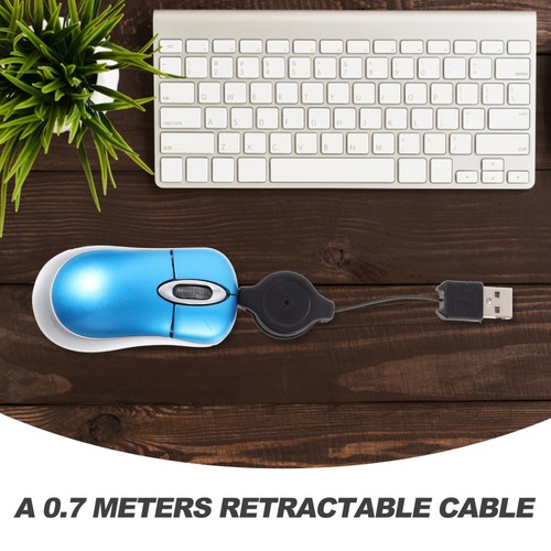 Retractable Cable USB Mouse Optische Arbeit Reisen Mit Einziehbarem Kabel - 第 5/12 張圖片