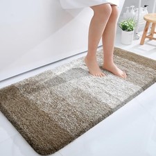 Bathroom Runner Rugs 47x24, Extra Soft Absorbent Microfiber 47" x 24" Coffee