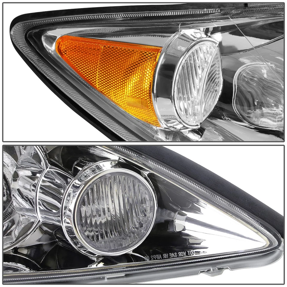 FOR 05-06 TOYOTA CAMRY PASSENGER SIDE CHROME HOUSING AMBER CORNER HEADLIGHT LAMP - Image 3 of 4