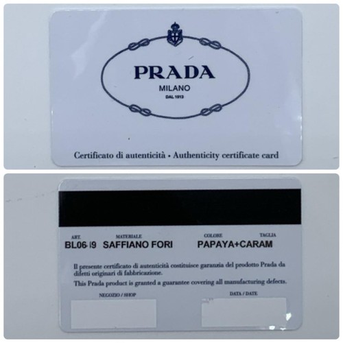 PRADA Saffiano Leather Mini Boston Bag 2WAY Brown Pink BL0649 w/ Strap Card - Picture 18 of 20