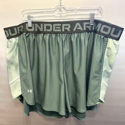 Under Armour Women's Sz 3X Green Athletic Shorts Loose Fit Summer SportFitness