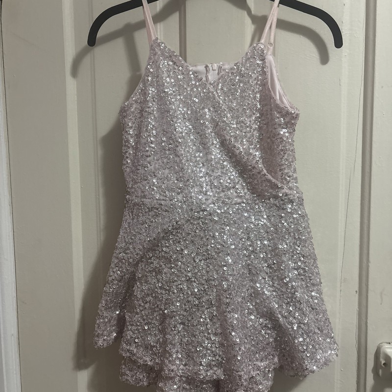 Zunie Girls Size 10 Pink Sequin Romper Dress
