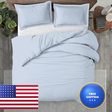 Kotton Culture 3 Pc Duvet Cover King Size Set-100 Egyptian Cotton 600 Thread
