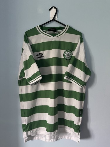 Original Celtic 1999/2001 Home Football Shirt Umbro Size Large RARE