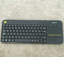 Logitech Wireless QWERTY Keyboard with Built-in Touchpad, Black