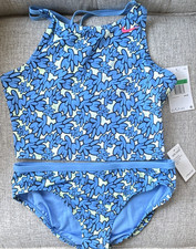 Nike Floral Bikini Set Adjustable Straps Blue 2 Piece Swimwear Size XL
