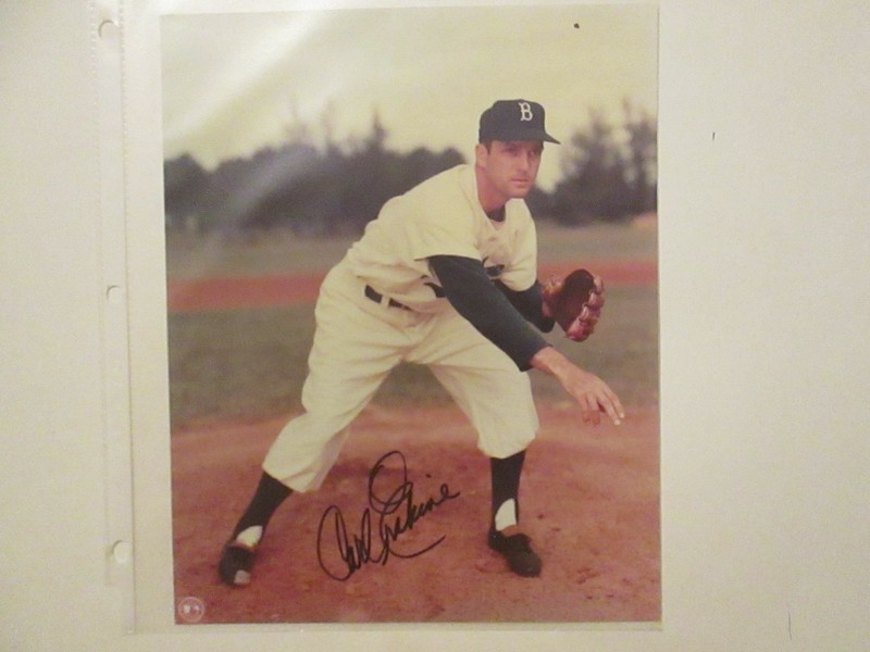 Carl Erskine Brooklyn Dodgers Signed 8 x10 Picture