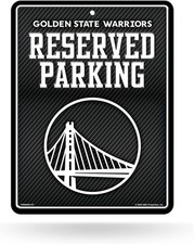 Golden State Warriors Metal Parking Novelty Wall Sign 8.5 x 11 Inch Carbon...