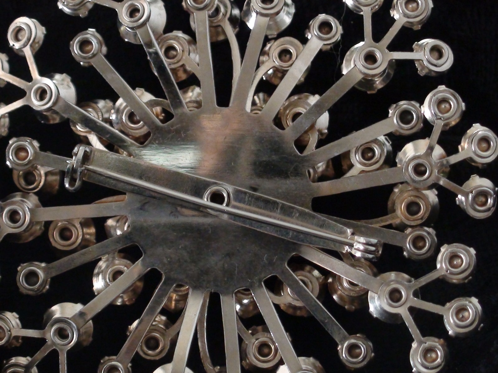 Large Circular Dimensional Brooch multi colored s… - image 5