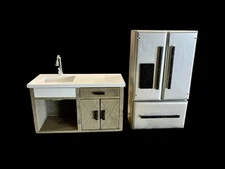 Mayberry Street Miniatures Dollhouse Kitchen Sink And Fridge Set 1:12 Scale