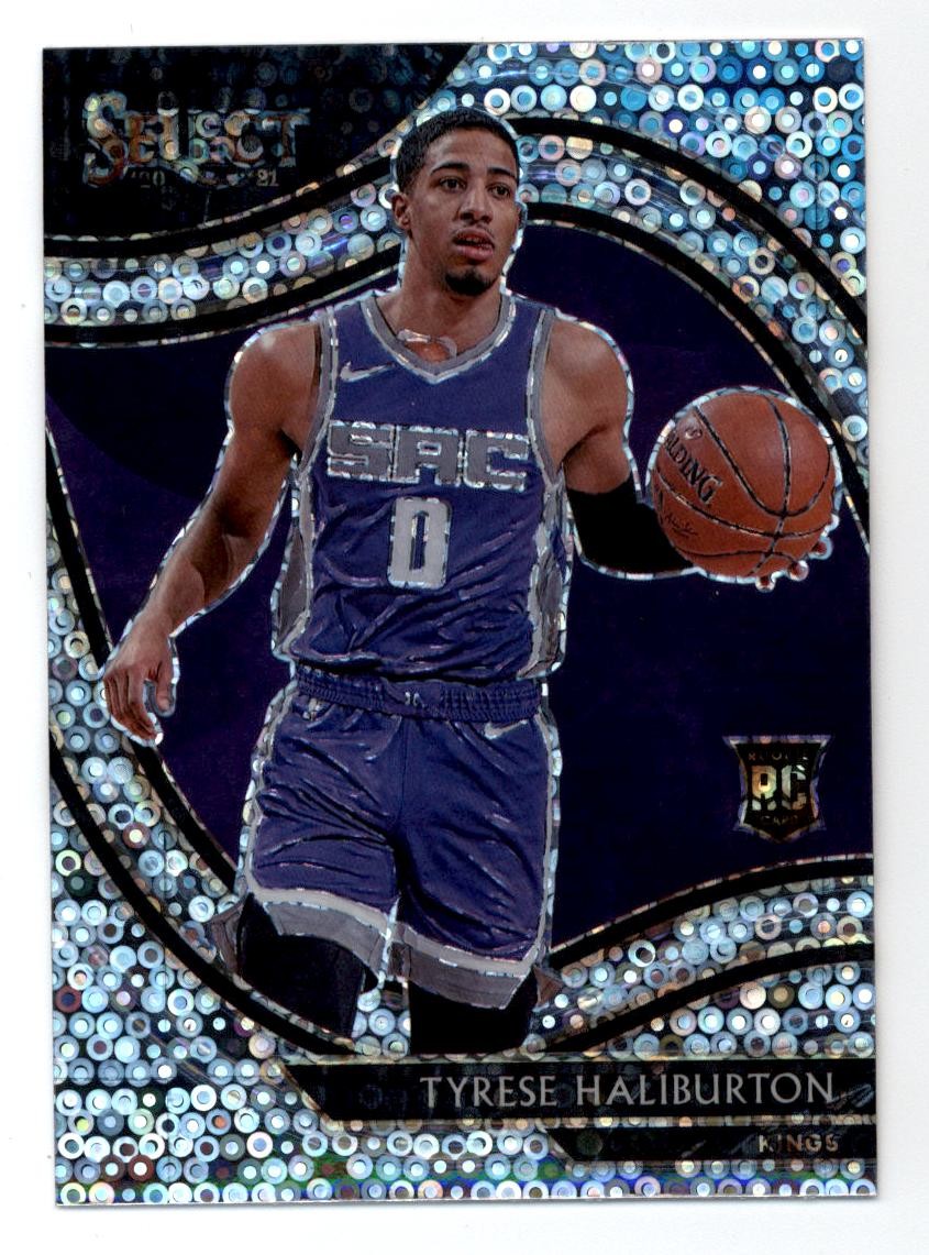 2020-21 Select Prizms 289 Tyrese Haliburton Rookie Fast Break Disco Courtside RC