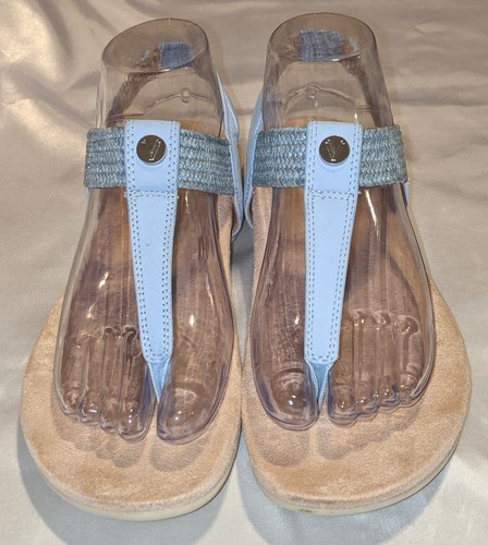 Sandalias de tanga ortopédicas informales para mujer Vionic Brea azul claro talla 7 - Imagen 3 de 10