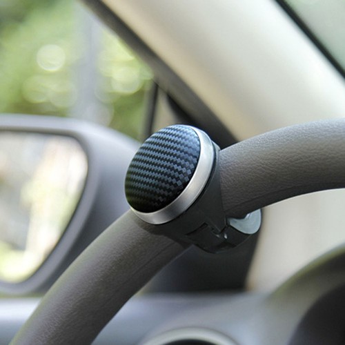 Car Steering Wheel Knob with Carbon Fiber Look ABS and Silicone Material - Picture 4 of 12