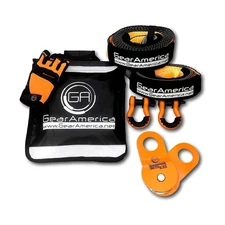 GearAmerica Off Road Recovery Kit, 9 Ton, Includes Tow Strap, Tree Saver, Sna...