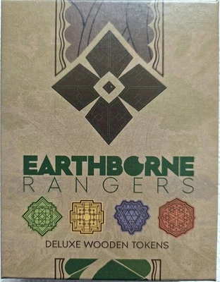 EARTHBORNE GAMES LLC Earthborne Rangers: Deluxe Wooden Tokens, Wooden Marker Upgrade, 27 Tokens/Dice