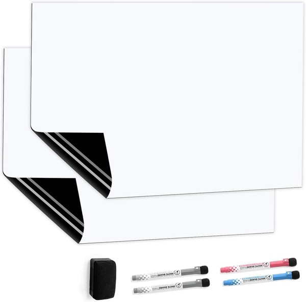 Cuhioy Magnetisches Whiteboard 50X30Cm 2 StüCk Abwischbar Schmutzresistent-image