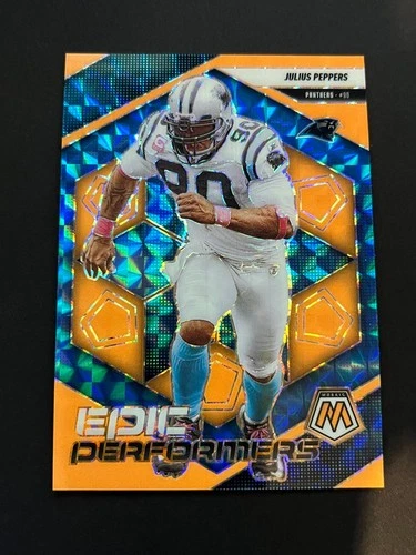 2025 Panini Mosaic - Epic Performers Julius Peppers #19 Orange Fluorescent Prizm