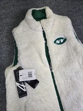 New York Jets Reversible Sherpa Puffer Vest G-III Carl Banks Women’s S NFL