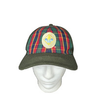 Boy Scouts of America Hat Cap Plaid Green Baseball Mens  Extra Large Webelo Grn