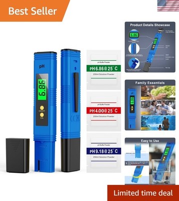 2025  pH Meter - Digital Tester 0.01 Accuracy,  Certified, Ideal for Home & P...