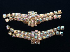 Pair of Mid-Century MCM Aurora Borealis Rhinestone Shoe Clips
