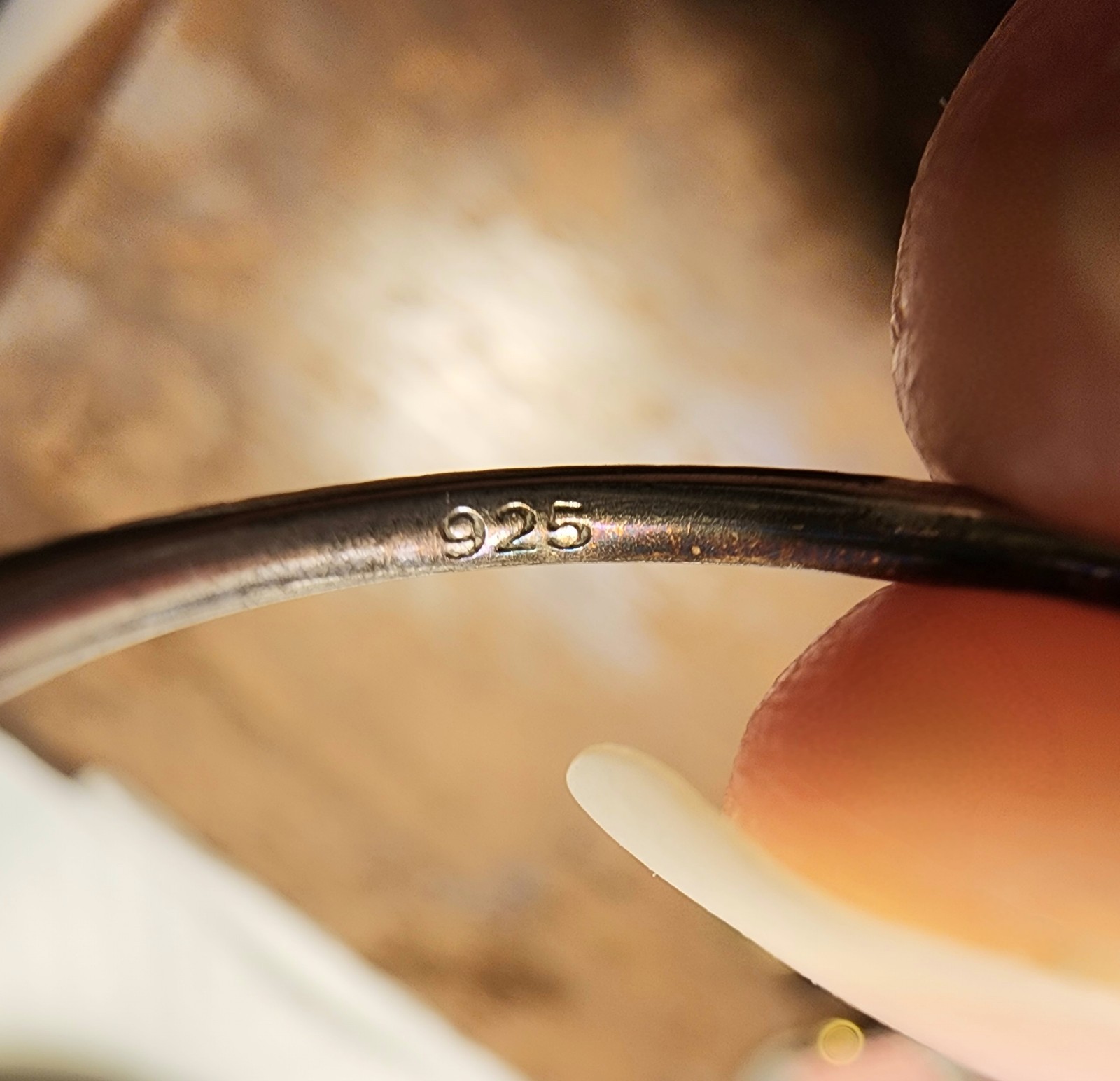 Vintage 925 Sterling Silver Thin Stackable Eterni… - image 11