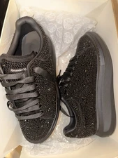 Used Alexander McQueen Crystal Embellished In Back Size EUR 46/US 12-13