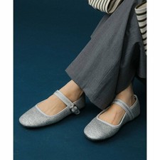 Silver China Shoes 23.5cm Used Women Japan