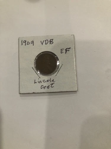 1909 VDB Lincoln wheat cent penny EF