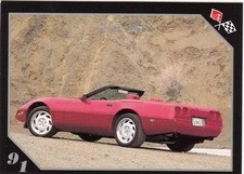 1991 Collect-a-card Vette Set 77 1991 Corvette Convertible L2