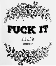 F It Funny Floral Cute Sticker Labels (6) Card Gift Craft Paper DIY Journal