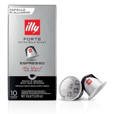 Illy Espresso Compatible 10 Count Pack of 1 , Forte Extra Dark Roast