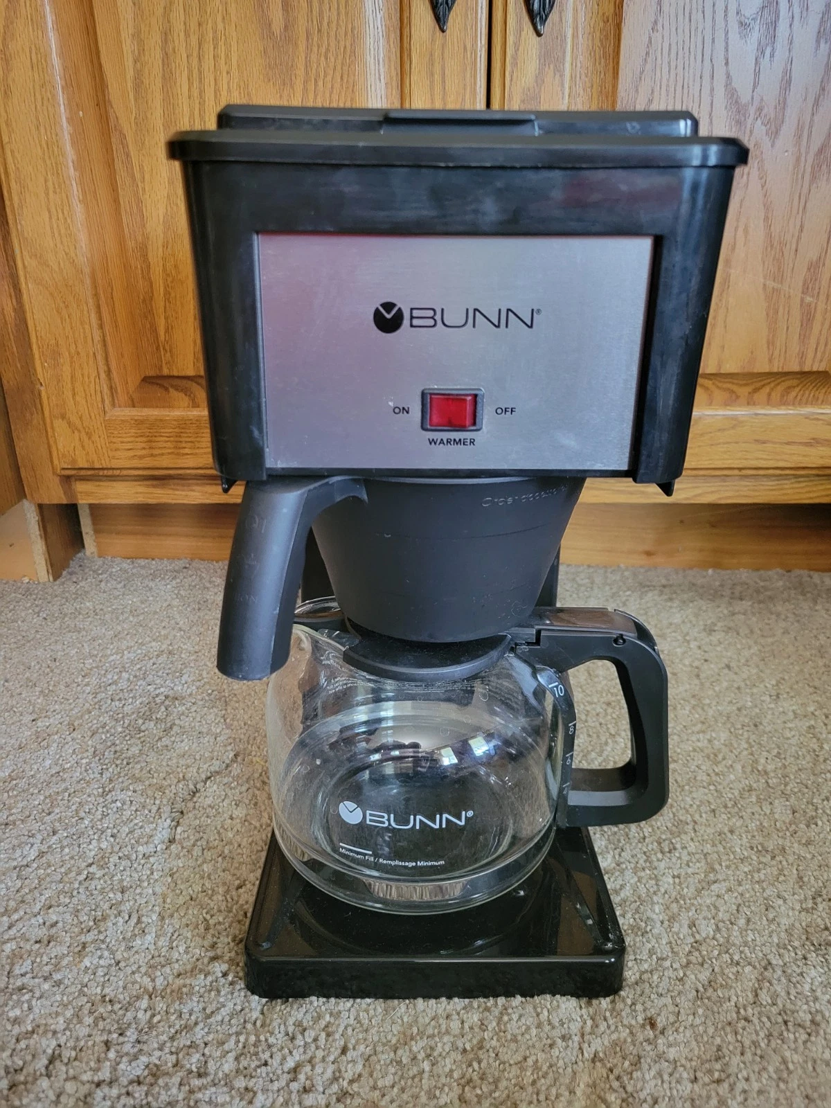 BUNN BX-B 10 Cup Coffee Maker Black and Stainless Brewer Tested & Working