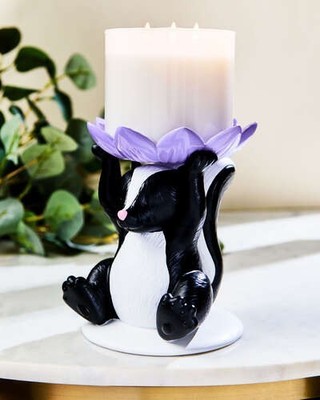 新品含むBath&BodyWorks 3芯キャンドルとホルダーの計8点まとめ売り Flowery Skunk Pedestal 3 Wick Candle Holder NIB Spring Bath & Body