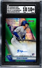 2019 Bowman's Best RYAN O'HEARN Autograph Green Rookie Refractor #/99 RC SGC 10