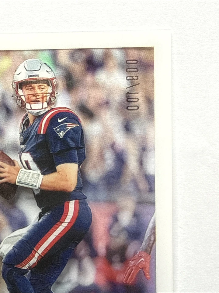 2023 Clearly Donruss Clearly Retro '93 Red #8 Mac Jones #d 9 /100 FREE SHIPPING - Image 3 of 4