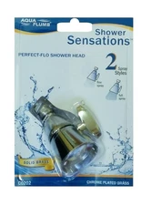 Solid Brass Shower Head with Adjustable 2 Spray Styles, Chrome Finish, #C0202