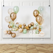 First Birthday Backdrop Kids 1st Birthday Photo Baby Shower Background Balloon