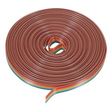 1 PC 6 Pin Flat Rainbow Ribbon Cable 20 Ft 1.27mm Pitch Breadboard Jumper Wire