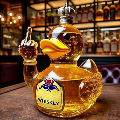 10 Oz Middle Finger Duck Bottle - Funny Whiskey Duck Decanter. | eBay