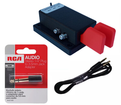 Lightweight Double Paddle Morse Code Key W/ Cable & Adapter