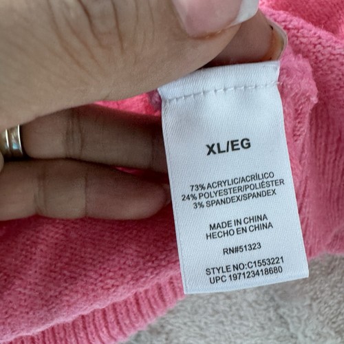 Vince Camuto rosa Rollkragenpullover Sweatshirt Damen Größe XL Freizeit Pullover - Bild 14 von 17